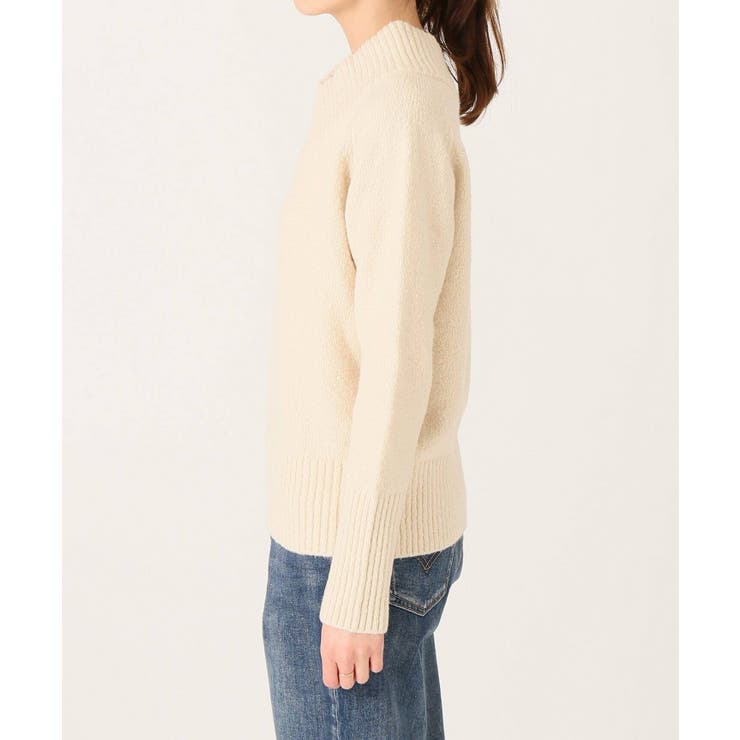 IENA】OLIVOソフトコットンブークレヤーンVネックプルオーバー◇[品番
