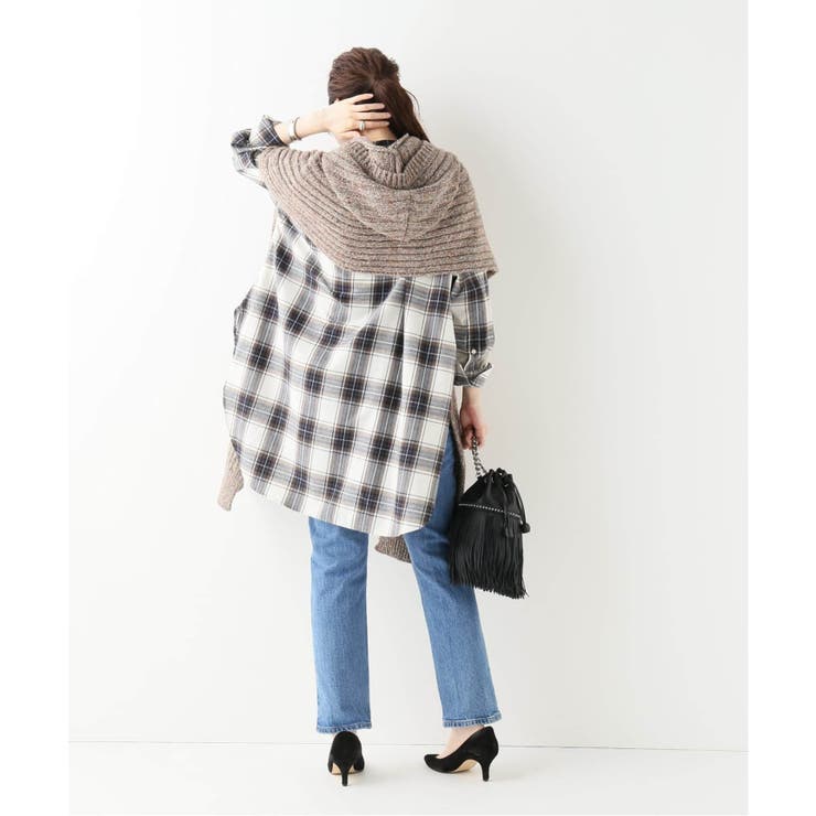 新品タグ付き　　　IENA　　イエナ　　JASPERフード付きストール IENA（イエナ）の「JASPERフード付きストール（）」 - WEAR