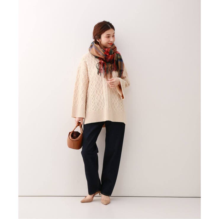 SLOBE IENA スローブイエナ】アラン編みVネックニット◇[品番