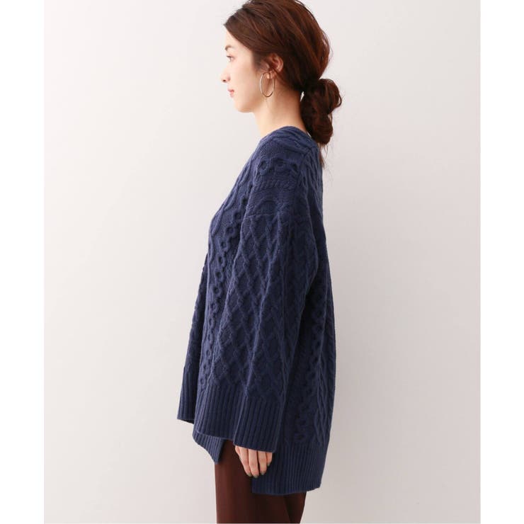 SLOBE IENA スローブイエナ】アラン編みVネックニット◇[品番
