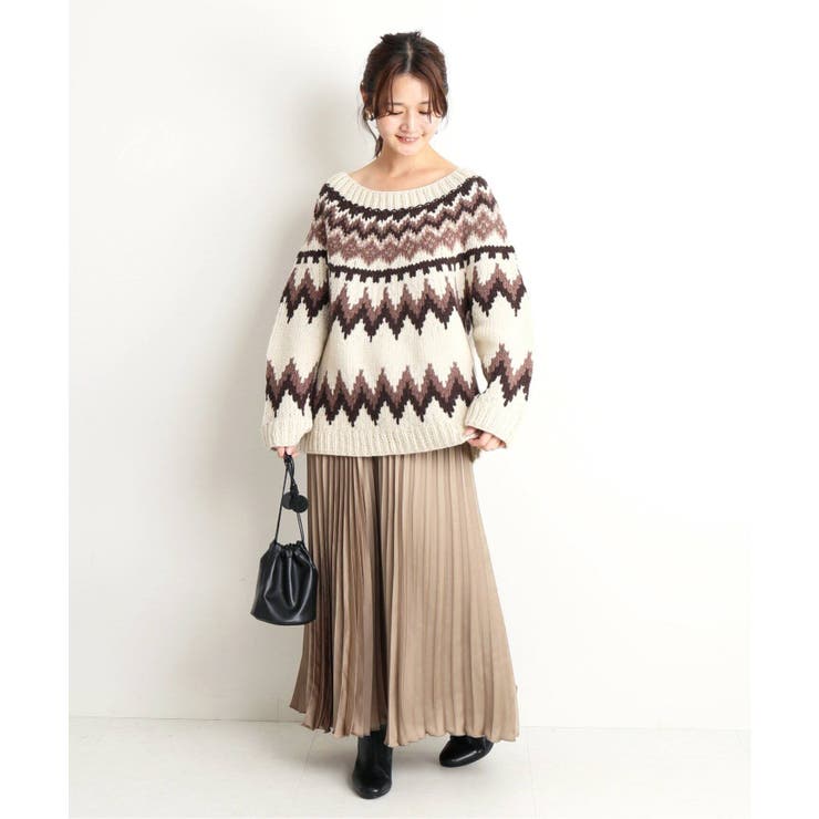 SLOBE IENA スローブイエナ】ハンドフェアアイルニット◇[品番