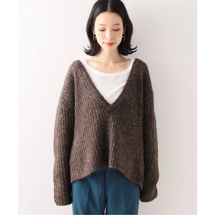 SLOBE IENA スローブイエナ】MIX畦Vネックニット◇[品番：BYCW0000787