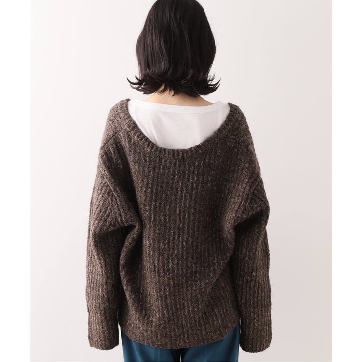 SLOBE IENA スローブイエナ】MIX畦Vネックニット◇[品番