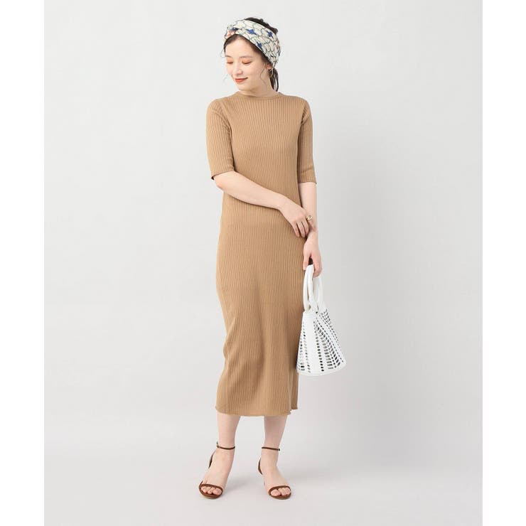 Plage】リブゴブソデロングワンピース[品番：BYCW0004604]｜B.C STOCK