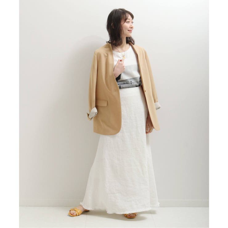NOBLE]ノーカラージャケット◇[品番：BYCW0004075]｜B.C STOCK