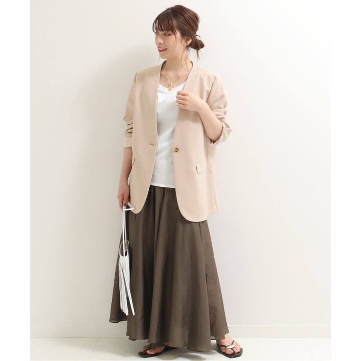 NOBLE]ノーカラージャケット◇[品番：BYCW0004075]｜B.C STOCK