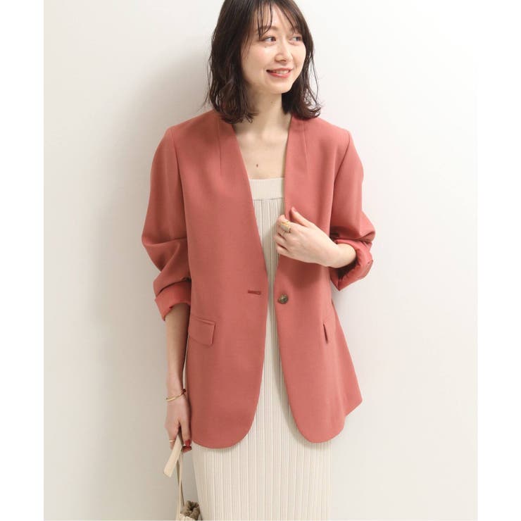 NOBLE]ノーカラージャケット◇[品番：BYCW0004075]｜B.C STOCK