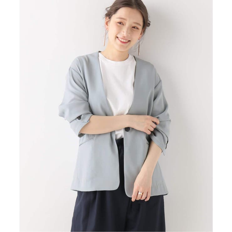 kamsk！新品タグ付き　ベーセーストック　リネンジャケット　フリーサイズ kamsk様専用！新品タグ付き ベーセーストック リネンジャケット