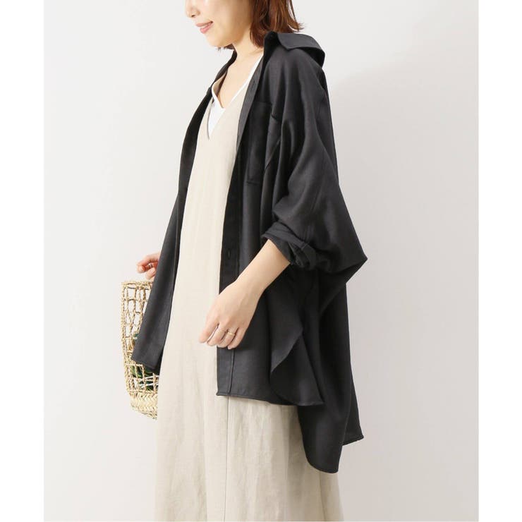 Spick & Span　リネンライクシャツジャケット Spick and Span]リネンライク シャツジャケット◇[品番