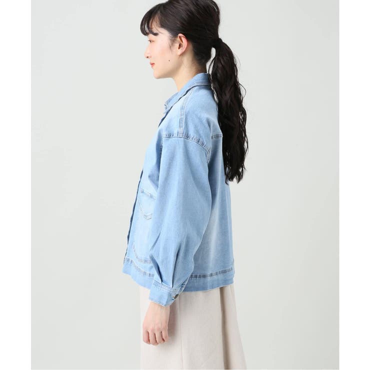 B.C STOCK ベーセーストック】バックシャンデニムジャケット