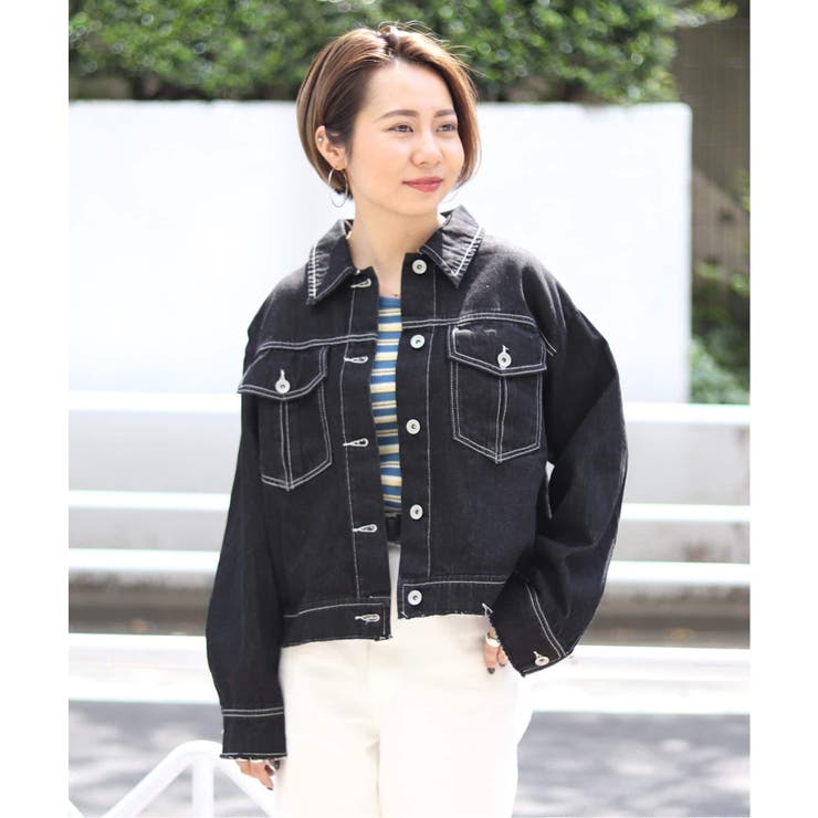 glamb デニムジャケット　切替腕　Gジャン　サイズ3レディースL D1 glamb デニムジャケット 切替腕 Gジャン サイズ3レディースL D1