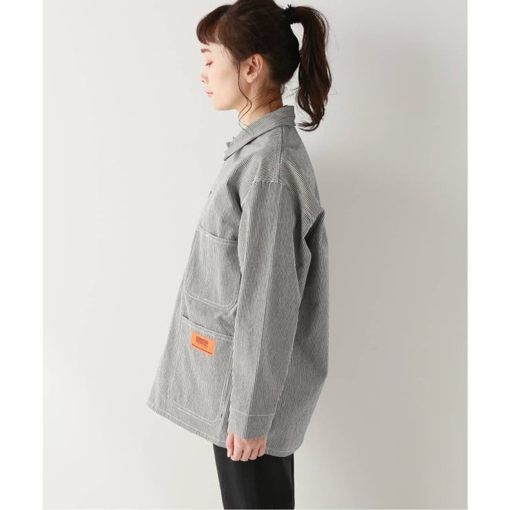 JW別注 ヒッコリーカバーオールジャケット◇[品番：BYCW0006626