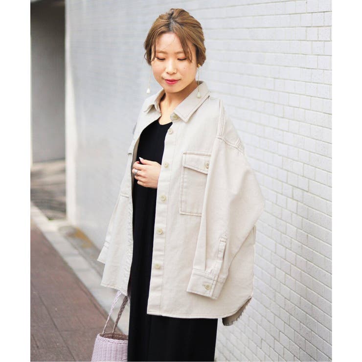 LE DENIM Ecru CPOブルゾン◇[品番：BYCW0007405]｜B.C STOCK（ベー 