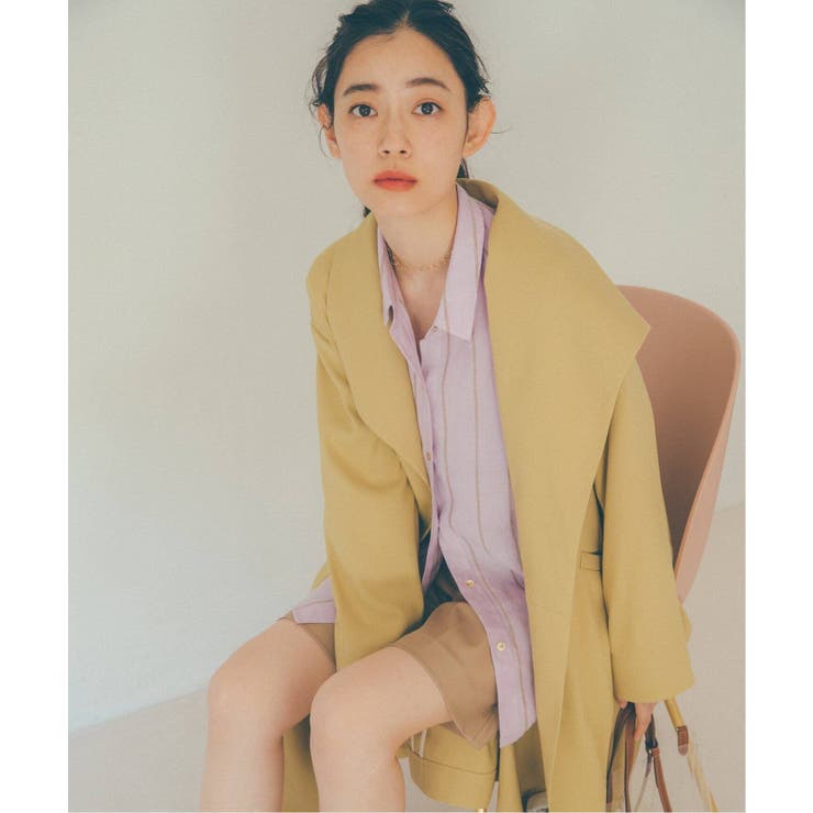 Spick and Span]ビックカラーガウンコート◇[品番：BYCW0003904