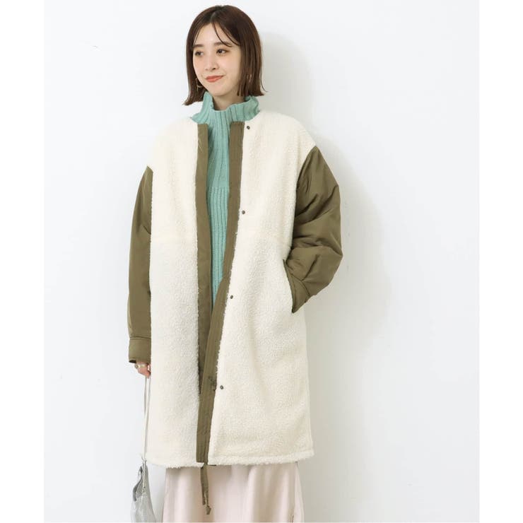 B.C STOCK ベーセーストック 2Way中綿ボアコート◇[品番：BYCW0002967