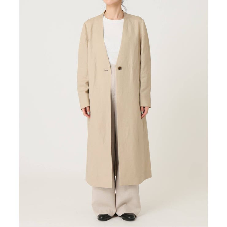 B.C STOCK］リネンレーヨンVネックコート◇[品番：BYCW0003429]｜B.C 