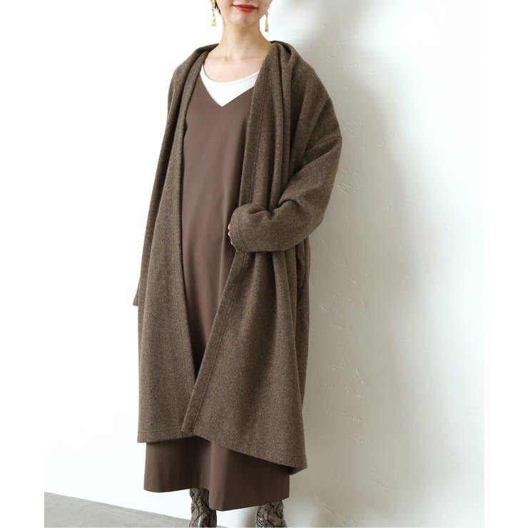 追加》ライトニットガウンコート◇[品番：BYCW0003339]｜B.C STOCK