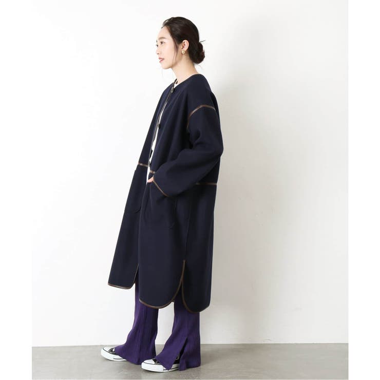 【B.C STOCK ベーセーストック】 パイピングクルーネックコート◆ | B.C STOCK | 詳細画像4 