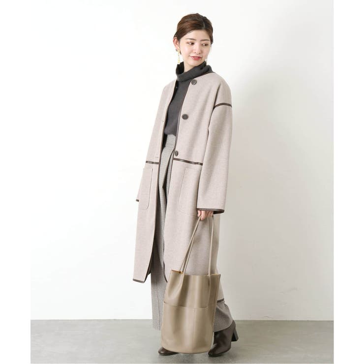 追加》パイピングクルーネックコート◇[品番：BYCW0003343]｜B.C STOCK 