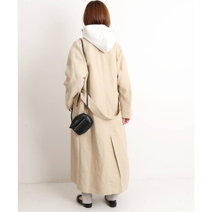 IENA]LINEN ノーカラーロングコート◇[品番：BYCW0004139]｜B.C STOCK ...