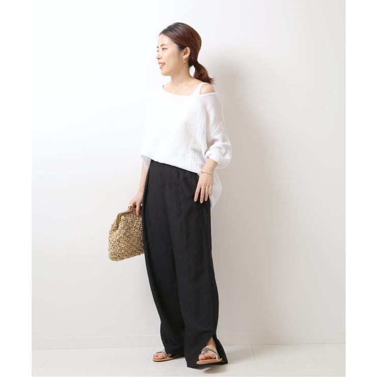 Spick and Span】リネンレーヨン テーパードパンツ◇[品番