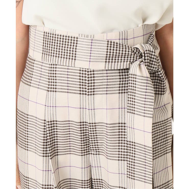 NOBLE チェックツイードノースリーブベスト ホワイト 2023 NOBLE