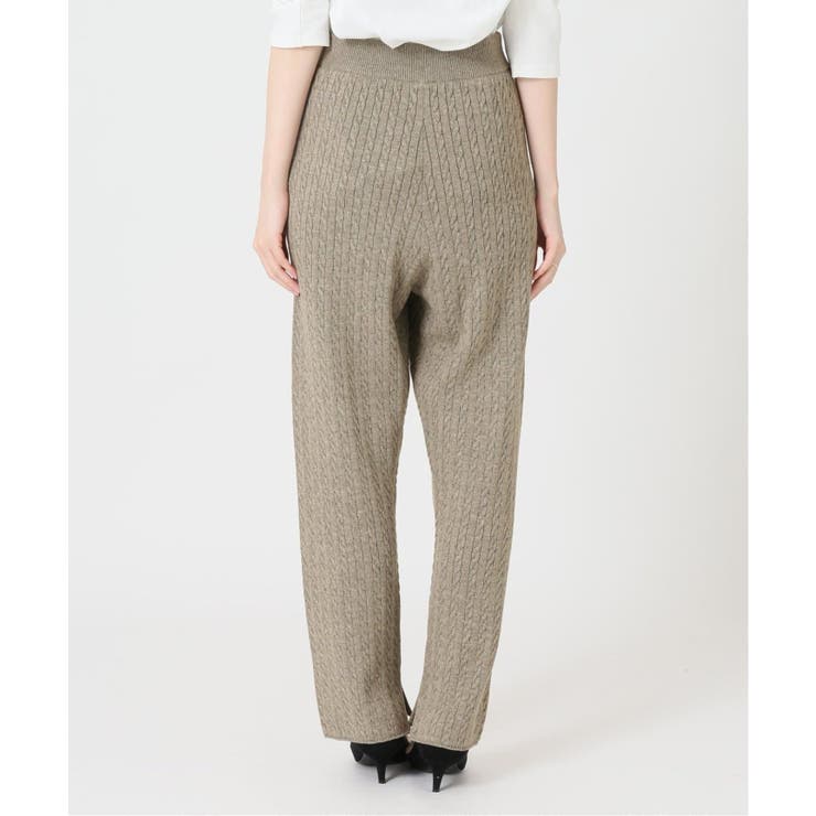 IENA＞ ウォッシャブルウールコットン ケーブルパンツ◇[品番