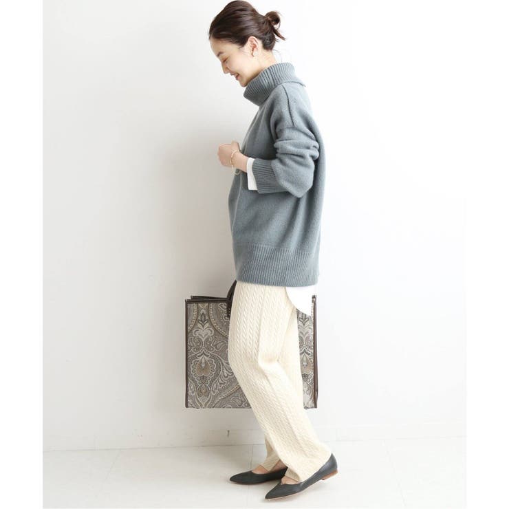 試着のみ❣️IENA ウォッシャブルウールコットン ケーブルパンツ 36 イエナ IENA＞ ウォッシャブルウールコットン ケーブルパンツ◇[品番