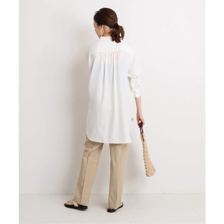 SLOBE IENA】リネン混ハイウエストストレートパンツ◇[品番