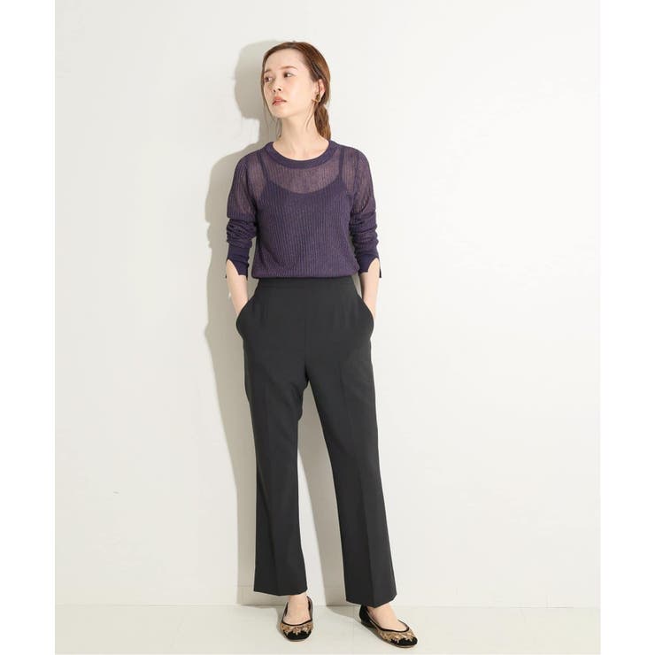 IENA＞ IENA LA BOUCLE T/Wストレッチ フレアパンツ◇[品番
