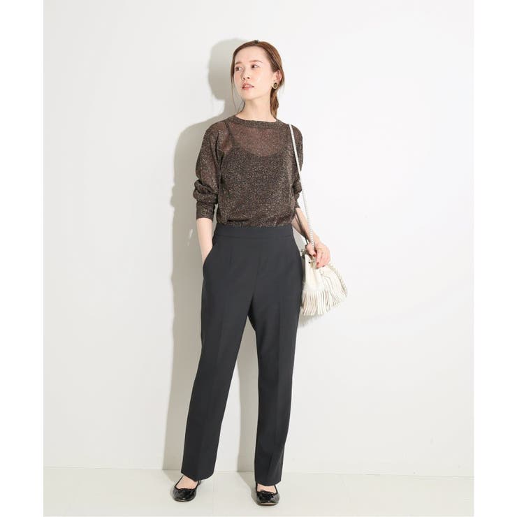 IENA＞ IENA LA BOUCLE T/Wストレッチ フレアパンツ◇[品番