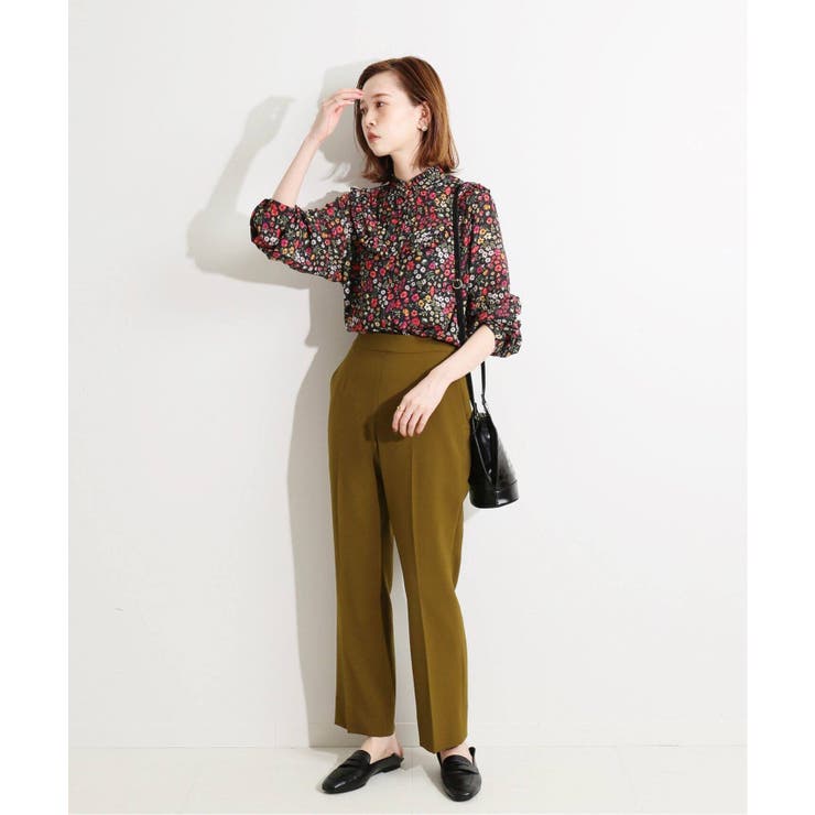 IENA＞ IENA LA BOUCLE T/Wストレッチ フレアパンツ◇[品番