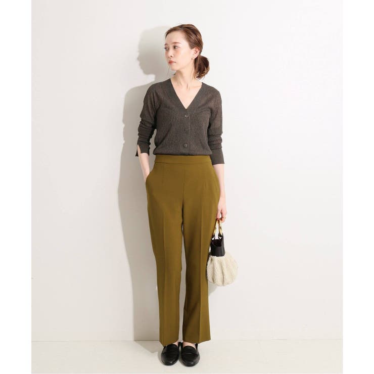 IENA＞ IENA LA BOUCLE T/Wストレッチ フレアパンツ◇[品番