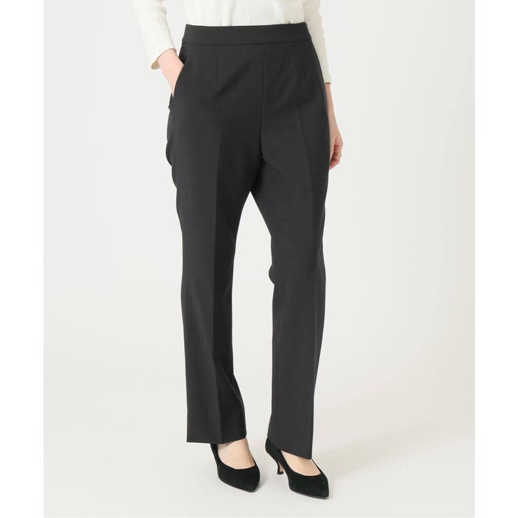 IENA＞ IENA LA BOUCLE T/Wストレッチ フレアパンツ◇[品番