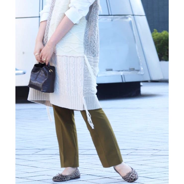 IENA＞ IENA LA BOUCLE T/Wストレッチ フレアパンツ◇[品番