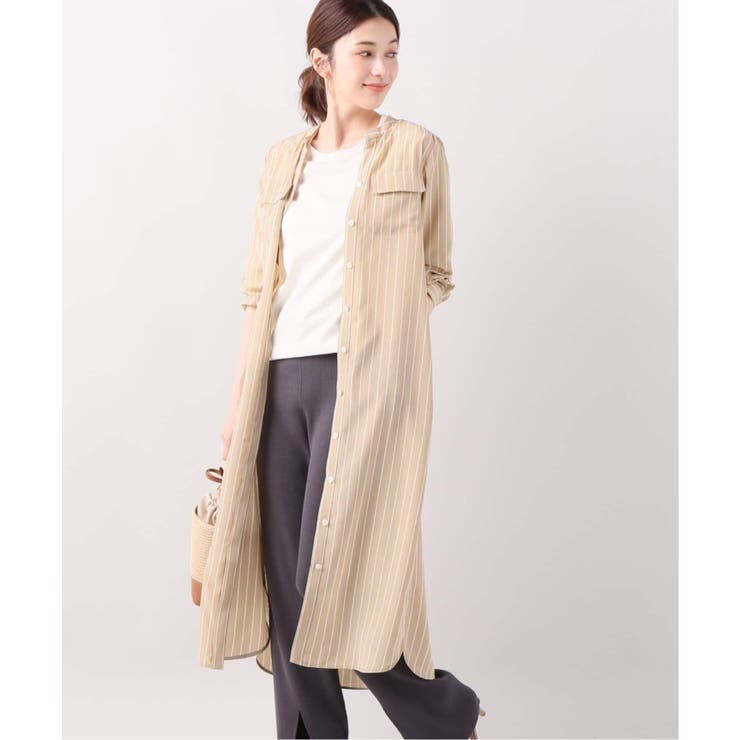 La Totalite ストライプ ラップシャツワンピース 品番 Bycw B C Stock ベーセーストック のレディースファッション通販 Shoplist ショップリスト
