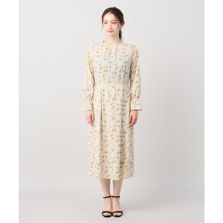 La Totalite]ドットフラワープリントワンピース[品番