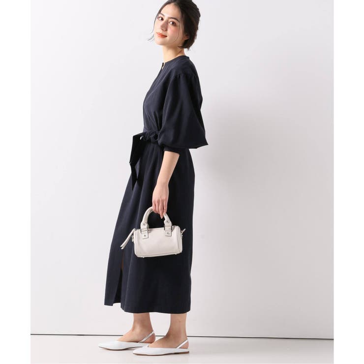 spick and span ギャザースリットシャツワンピース スピック＆スパン Spick & Span HYU ストライプギャザーシャツ