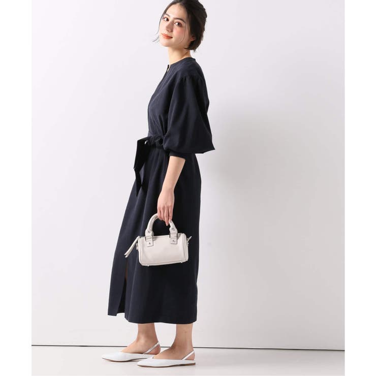 spick and span ギャザースリットシャツワンピース U by SPICK&SPAN ワンピース サイドギャザーミニシャツワンピース