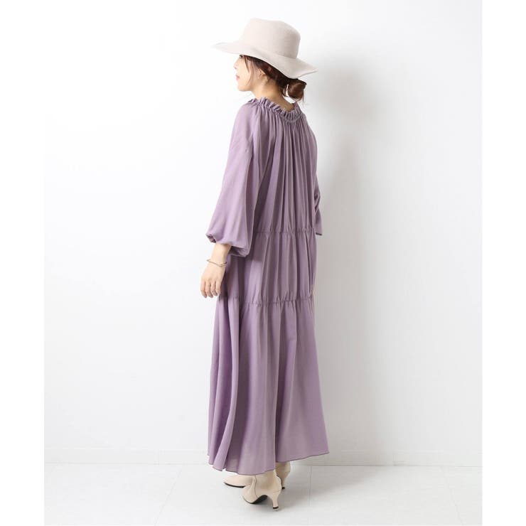 Spick ＆ Span キュプラウールワッシャーワンピース パープル Spick ＆ Span キュプラウールワッシャーワンピース パープル