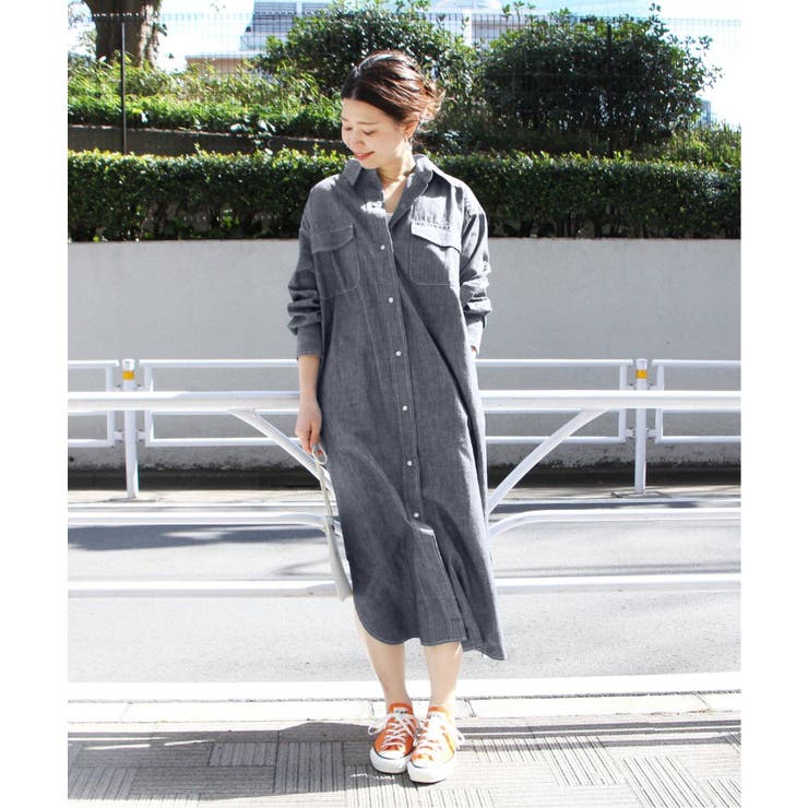 JOURNAL STANDARD]シャンブレーシャツワンピース◇[品番：BYCW0004114