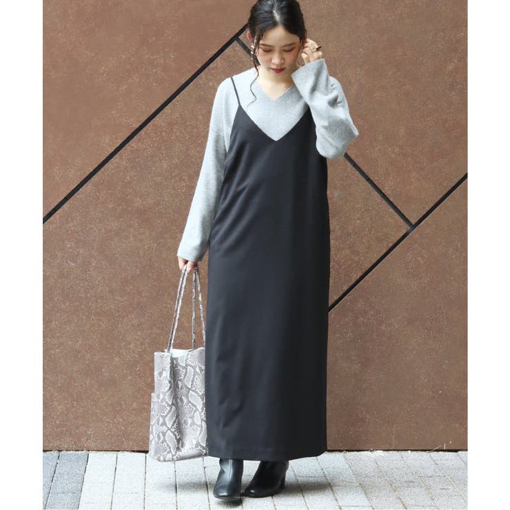 B.C STOCK キャミワンピース ロング丈 B.C STOCK ベーセーストック ロングキャミソールワンピ◇[品番
