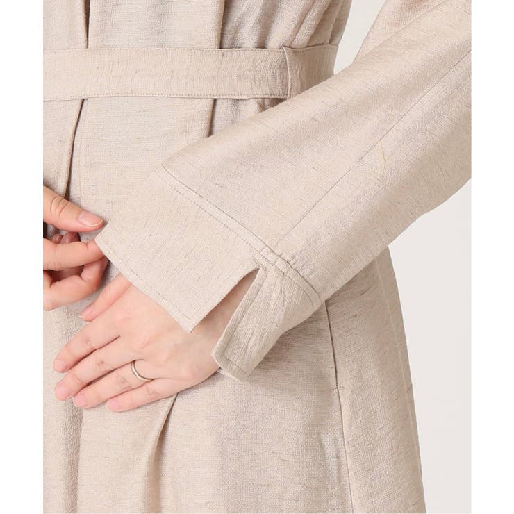 SLOBE IENA】リネン混シャツスキッパーワンピース◇[品番