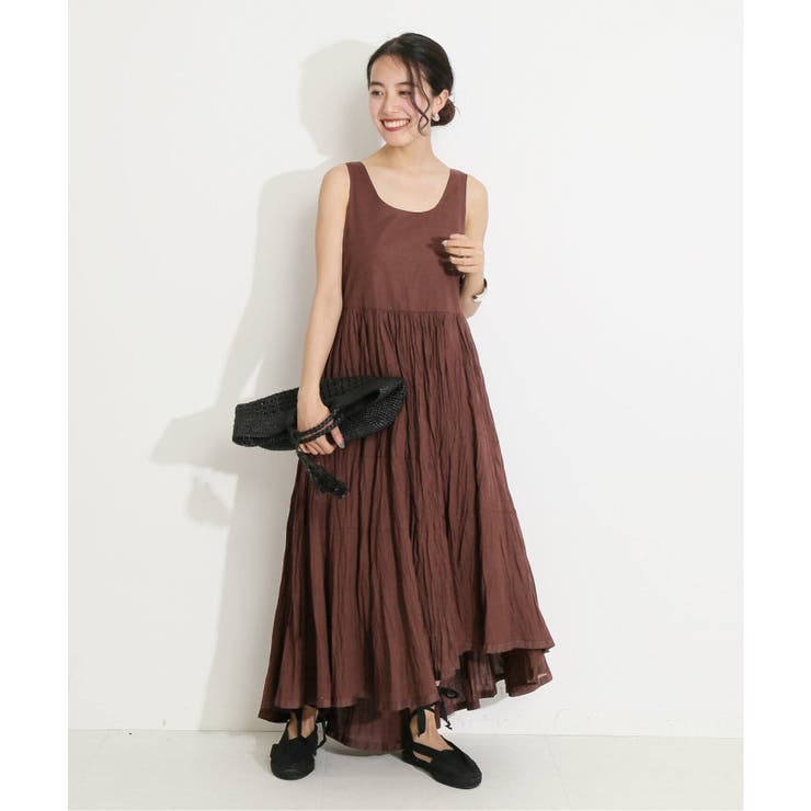 ワンピース 「CASA FLINE(カーサフライン)」シャツガウンロングドレス  