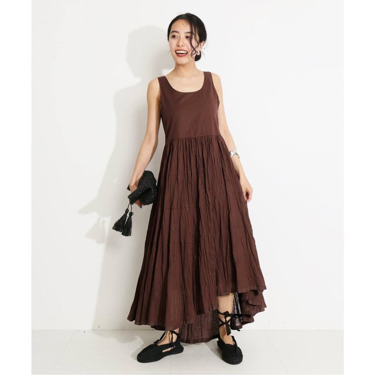 CASA FLINE/カーサフライン】 Linenヘムドレス◇[品番：BYCW0007452 