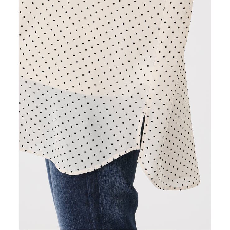 Spick and Span】ドットフロッキーワークシャツ[品番