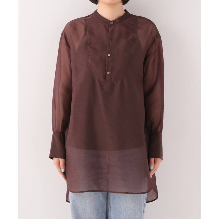 Spick and Span]シースルードレスシャツ◇[品番：BYCW0003928