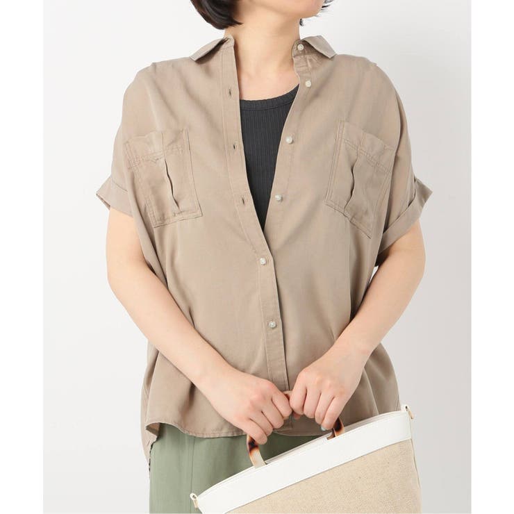 リヨセル半袖シャツ◇[品番：BYCW0007482]｜B.C STOCK（ベーセー