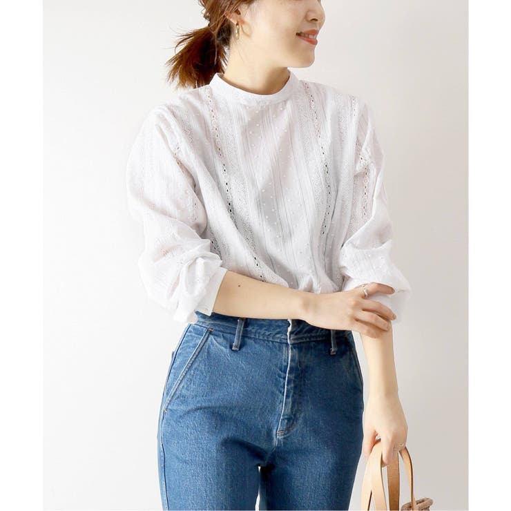 Spick and Span]ドビーロンレースブラウス◇[品番：BYCW0003934]｜B.C