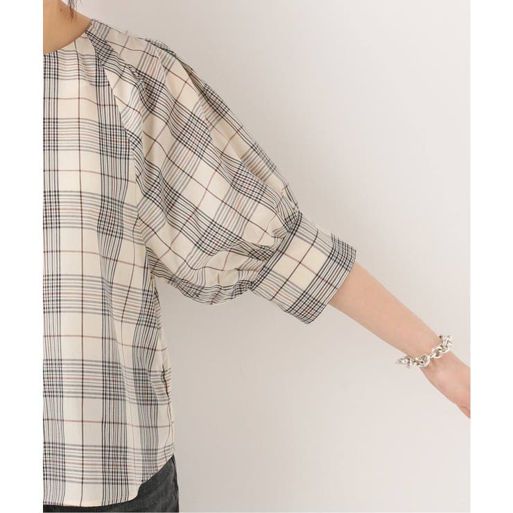 Spick &amp; Span チェック 7分袖ブラウス☆*。 Spick＆Span（スピック アンド スパン） 「Spick & Span」 7分袖